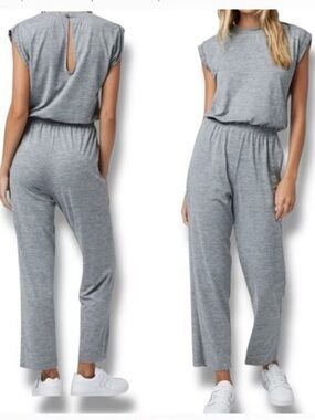Vuori Light Gray Sleeveless lux crew Jumpsuit
